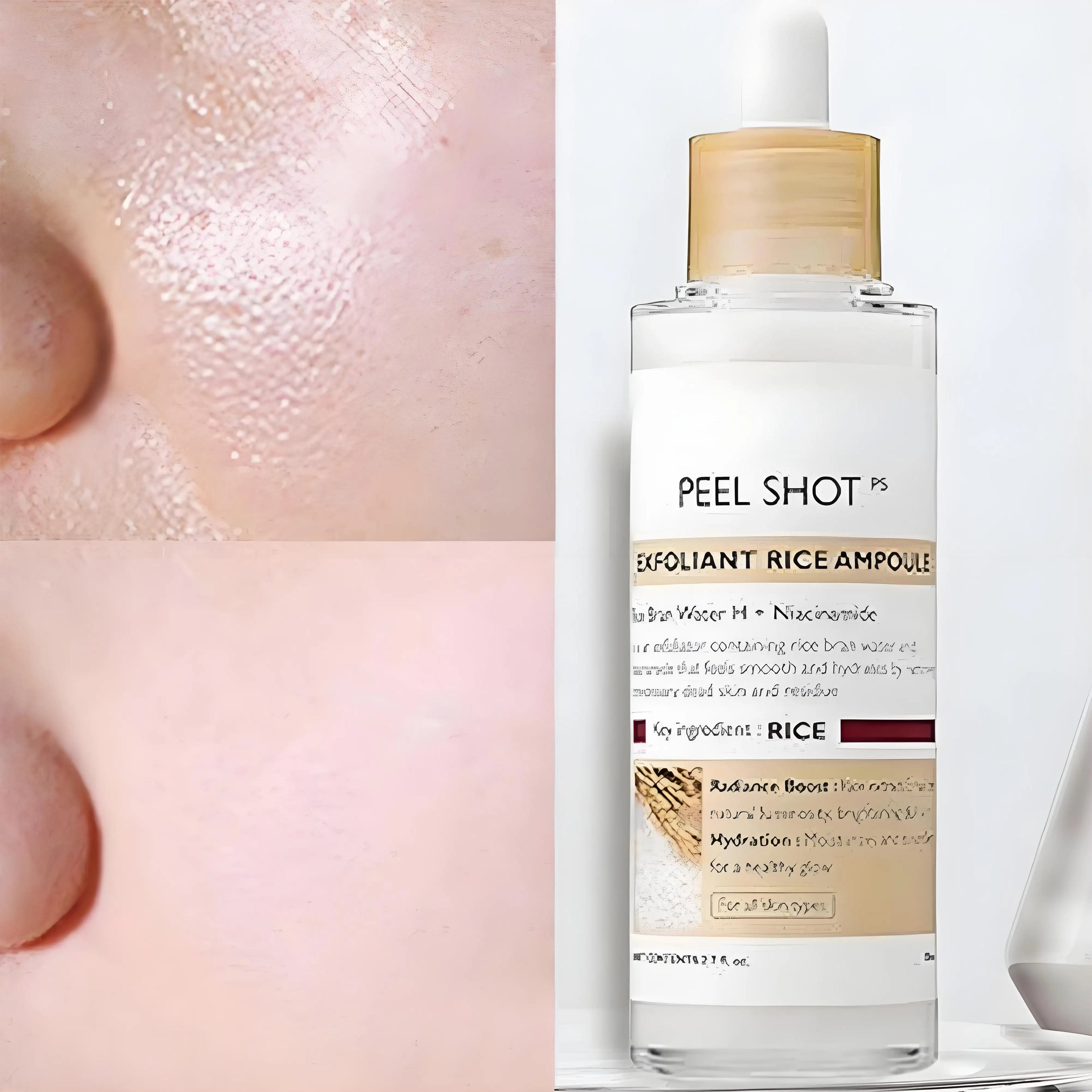Rice Exfoliating Serum Facial Moisturizer Blackhead Removal Pore Shrinking Korean Skin Care Hydrating Face Serum Brightening