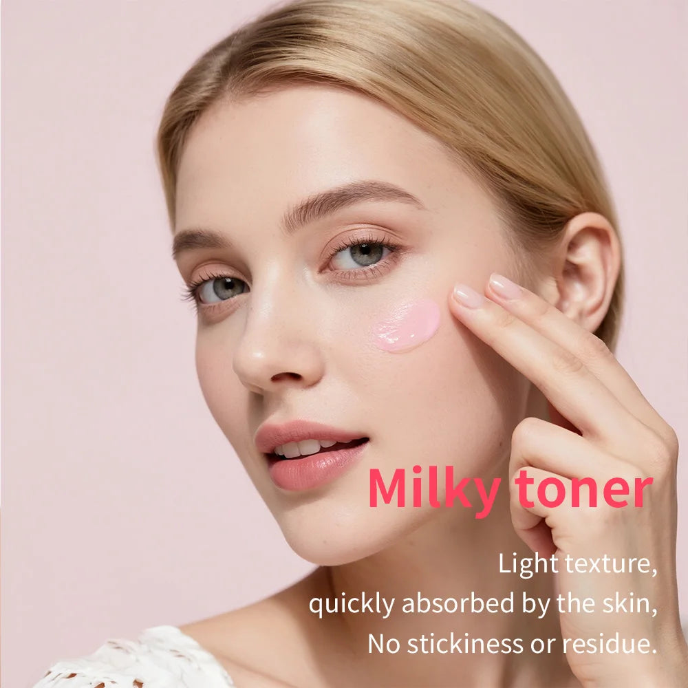 PDRN Pink Niacinamide Milky Toner for Hydrating, Moisturizing, Soothing, Ceramide, Peptide, Glass Glow Skin, Korean Skincare