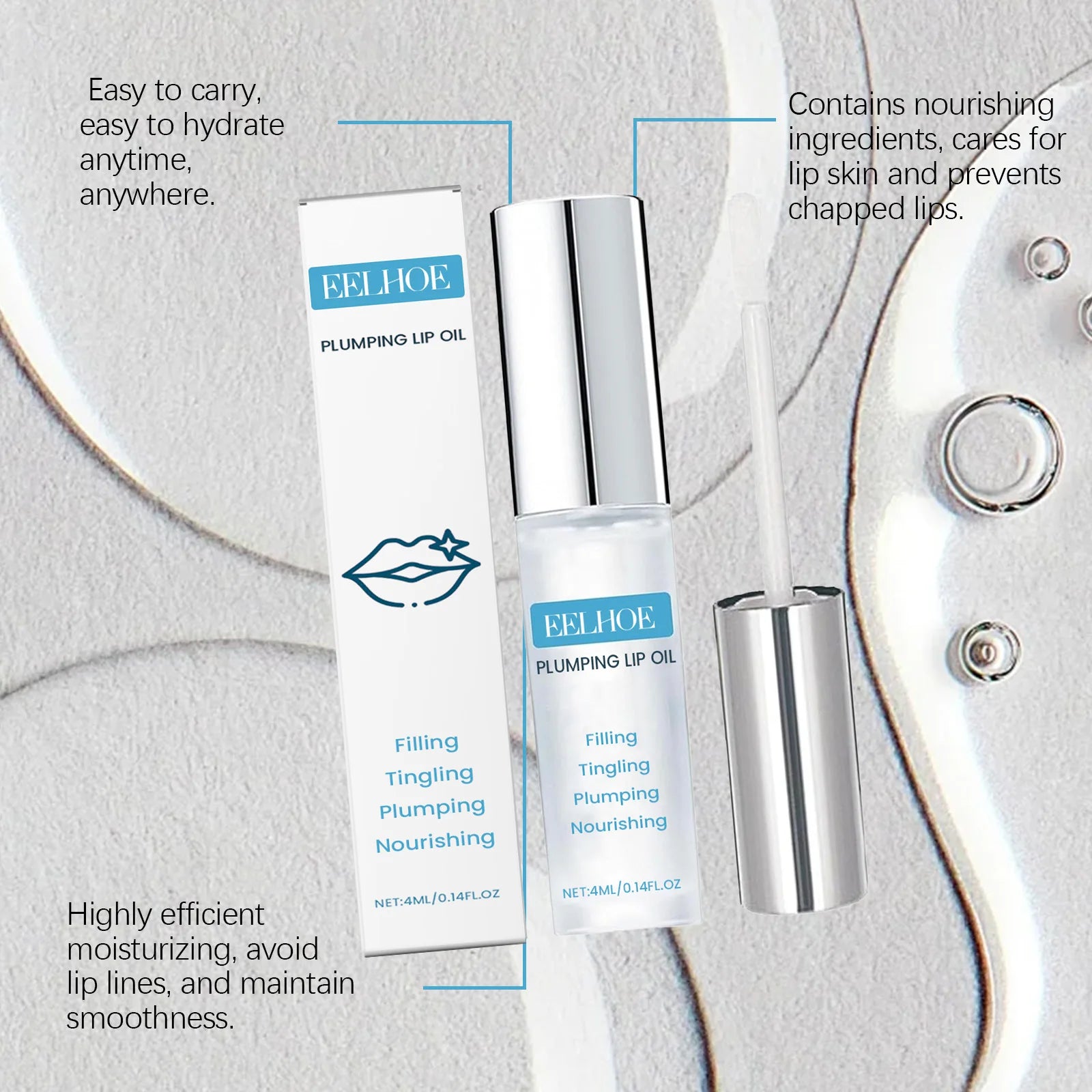 Fast Volumising Lip Plumper Serum Sexy Lip Oil Gloss Increase Lip Elasticity Reduce Fine Lines Brighten Moisturizing Lip Care