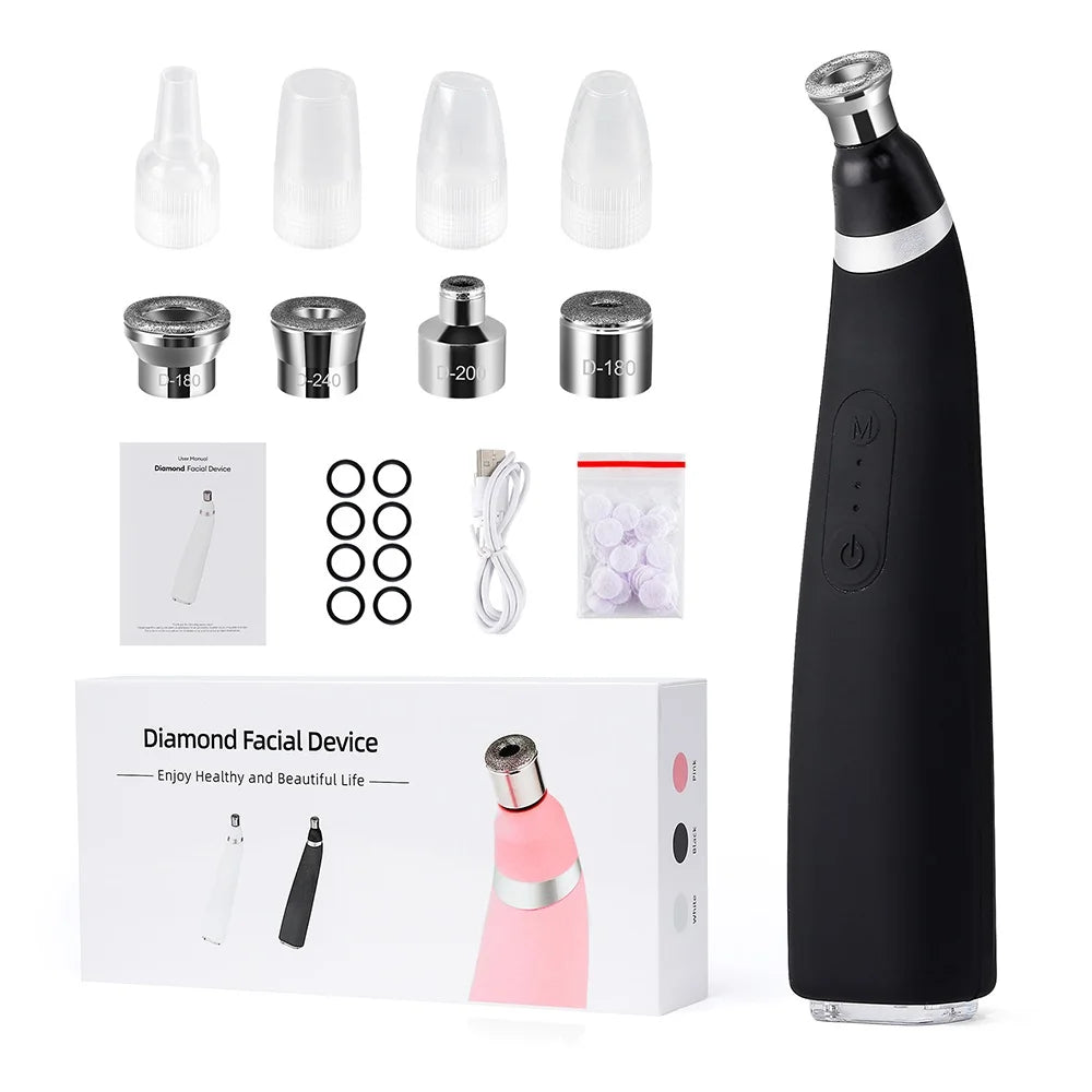 "Portable Diamond Microdermabrasion Vacuum- Blackhead Remover"