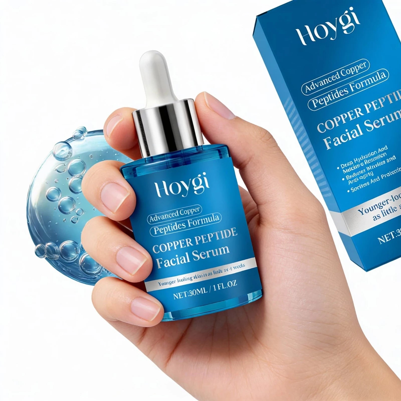 Copper Peptide Facial Serum Hydrating Repairing Moisturizing Fading Fine Lines Repair Essence Firming Dry Korean Skin Care