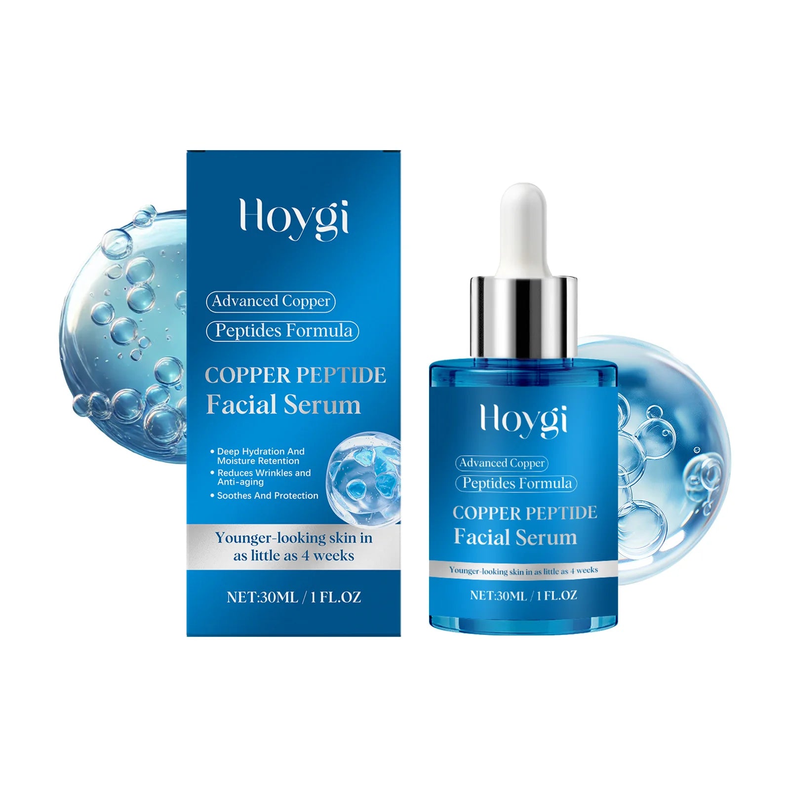 Copper Peptide Facial Serum Hydrating Repairing Moisturizing Fading Fine Lines Repair Essence Firming Dry Korean Skin Care